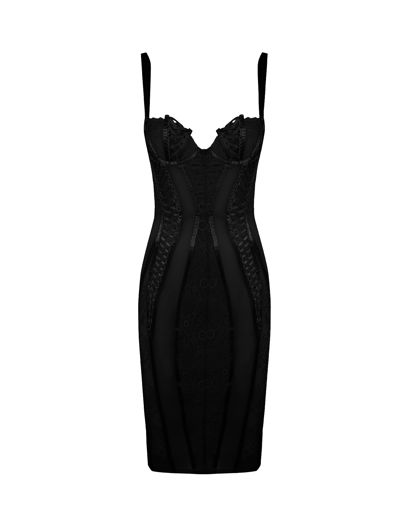 Peachy Corset Dress in Black | By Agent Provocateur All Clothing