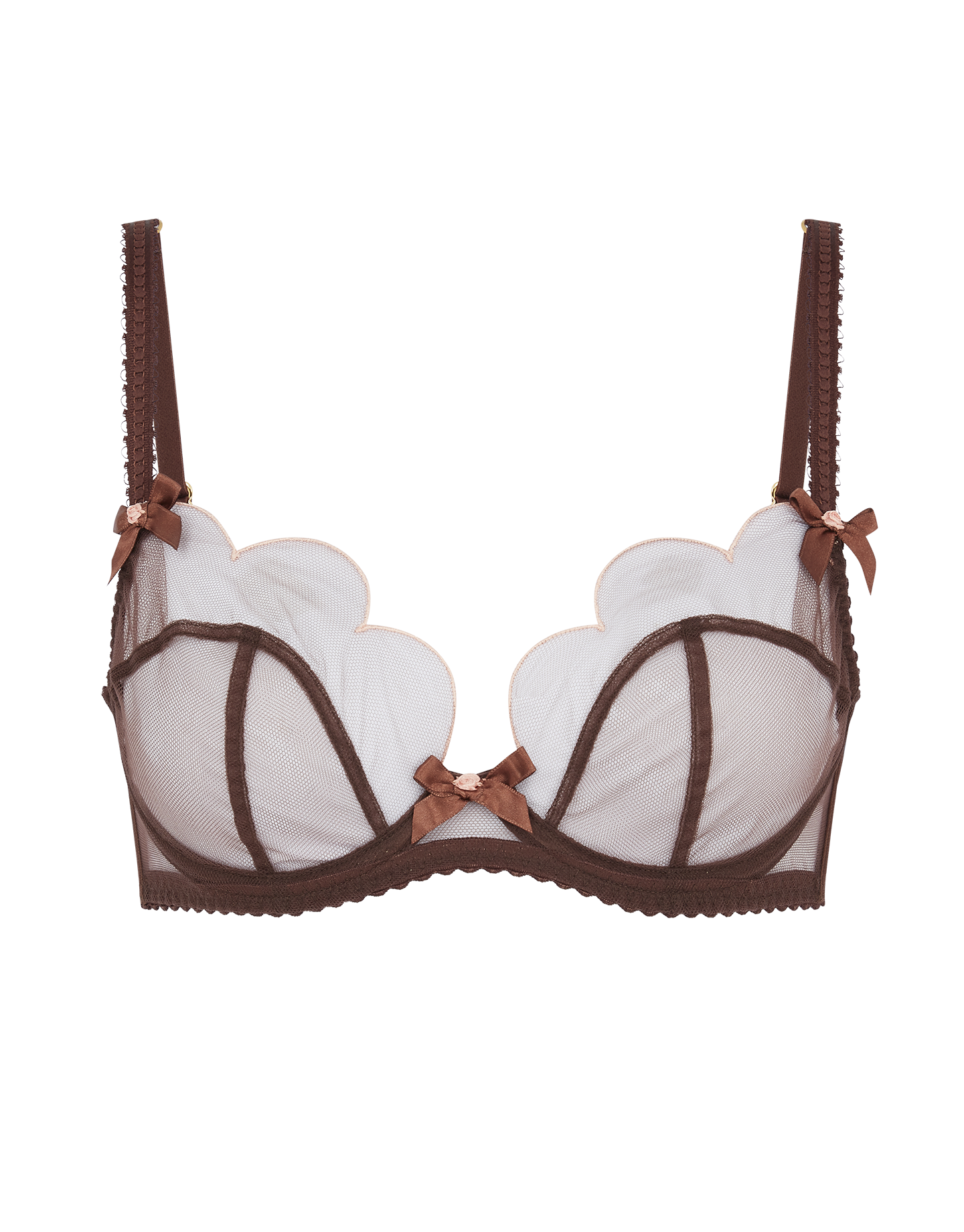 Lorna Plunge Underwired Bra in Chestnut | Agent Provocateur All Lingerie