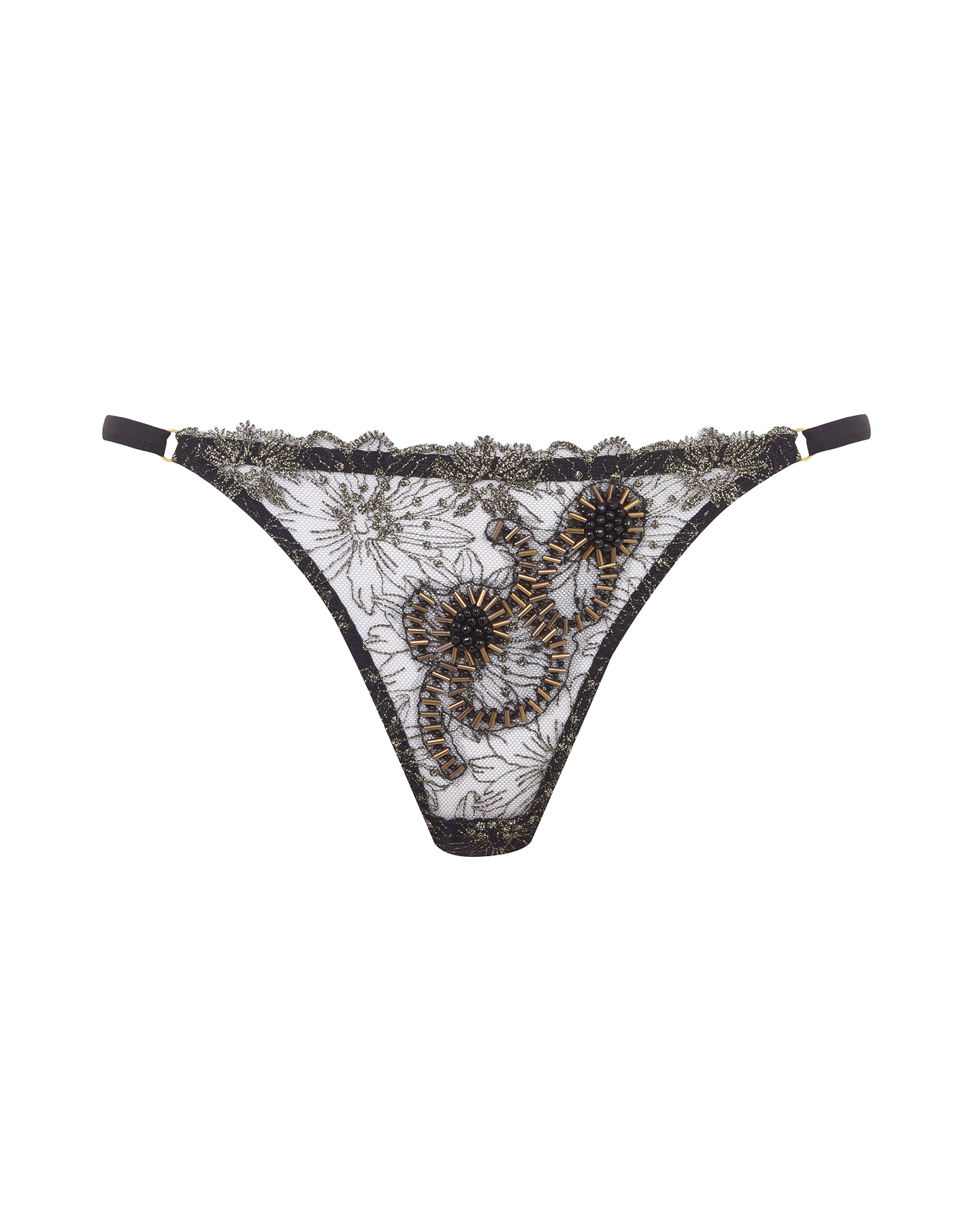 Kimiko Thong in Black/Gold | By Agent Provocateur