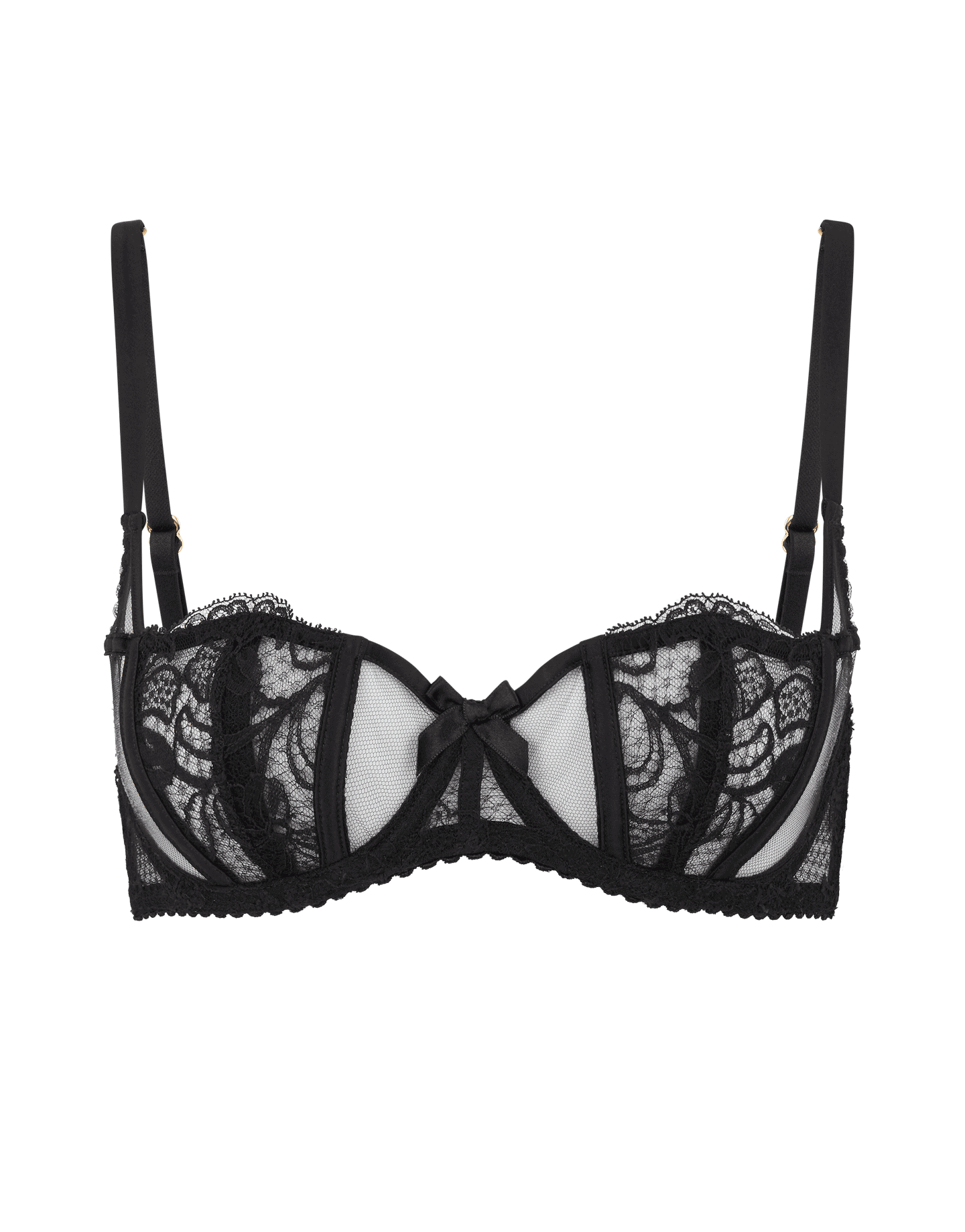 Rozlyn Balconette Underwired Bra in Black | Agent Provocateur All