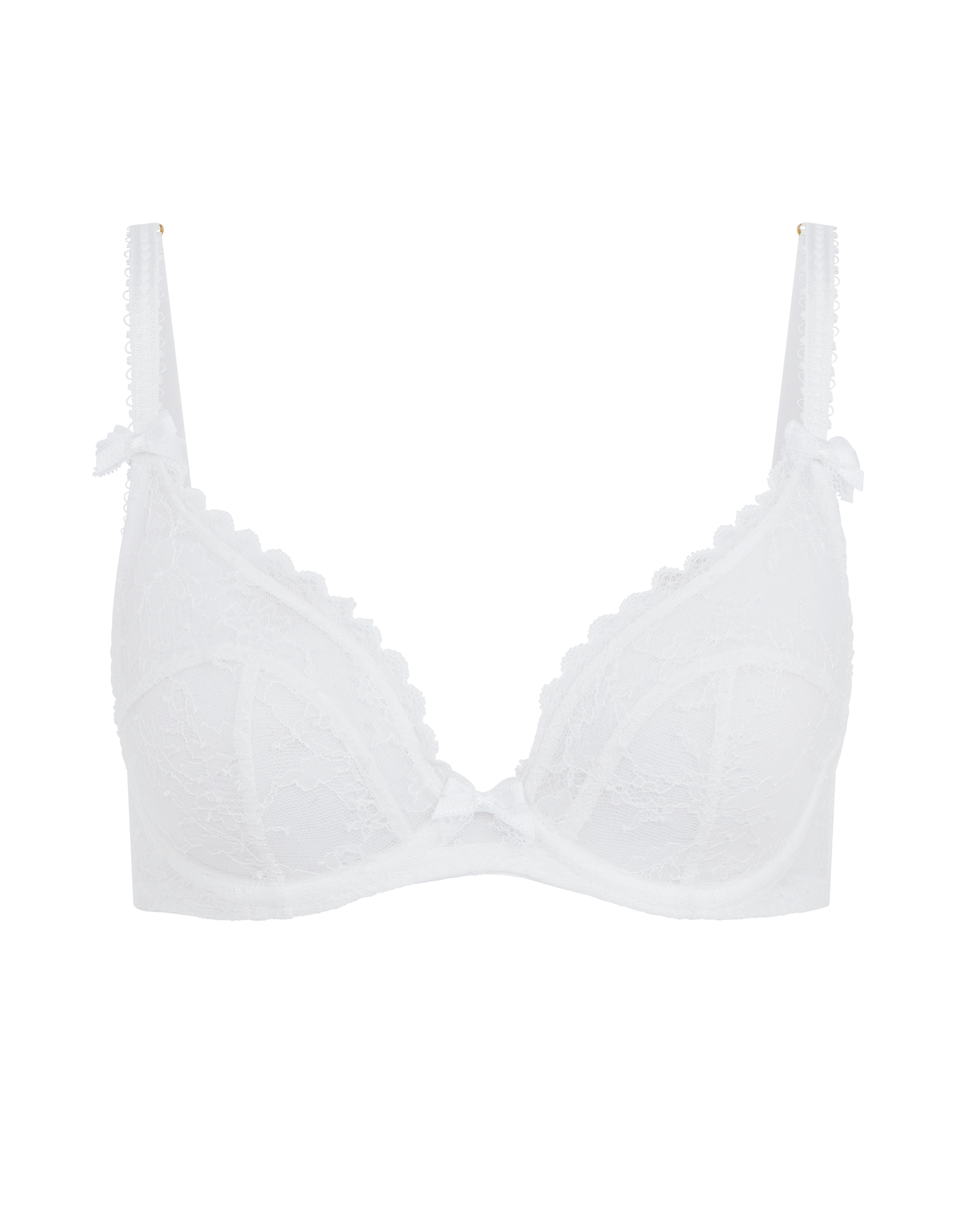 Hinda Plunge Underwired Bra in White | Agent Provocateur Outlet