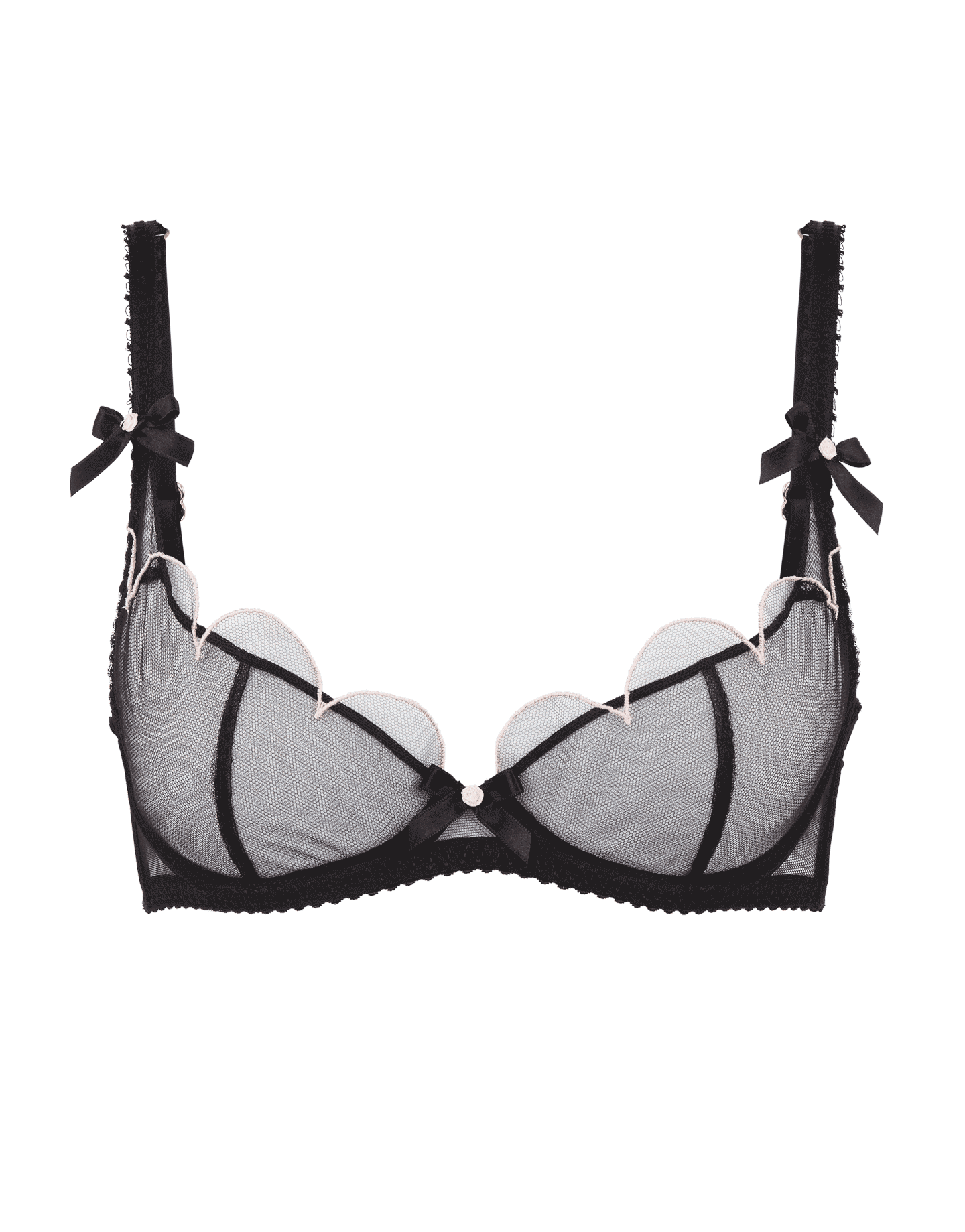 Lorna Demi Cup Plunge Underwired Bra in Black | Agent Provocateur Outlet