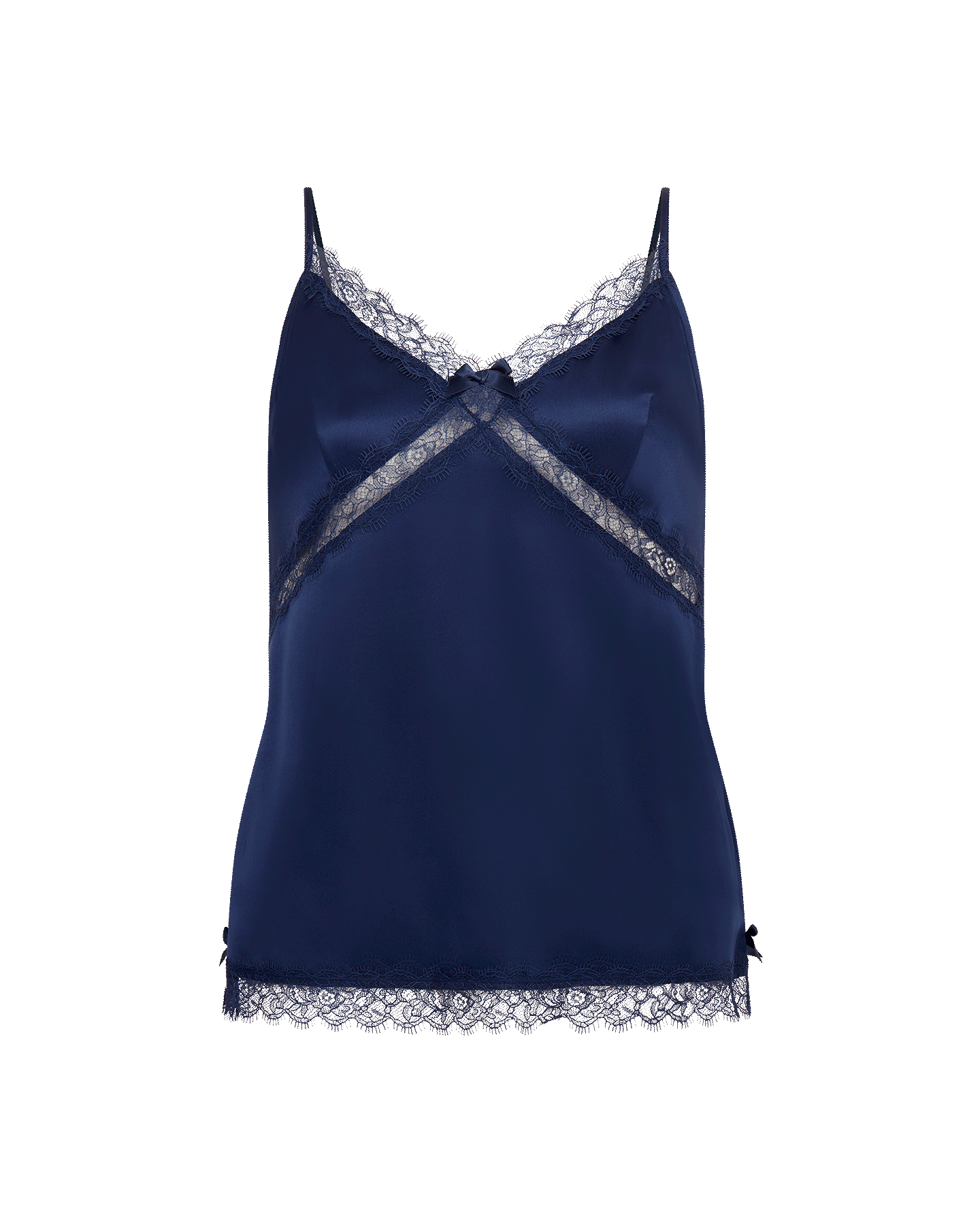 Navy Blue Sexy Satin Lace Cami Camisole Vest Top Negligee Lingerie – Just  For You Boutique®