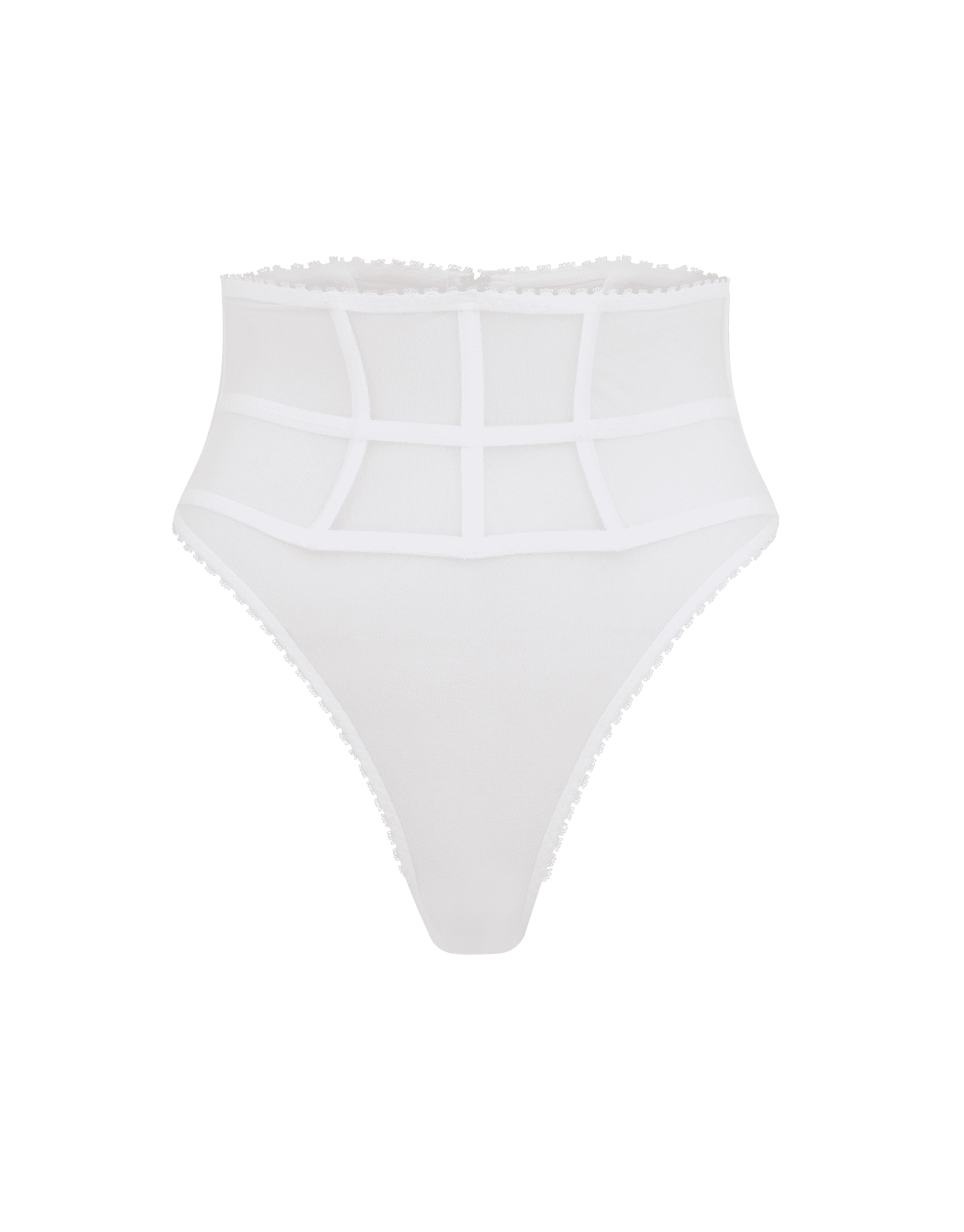 Burty High Waisted Thong in White | By Agent Provocateur