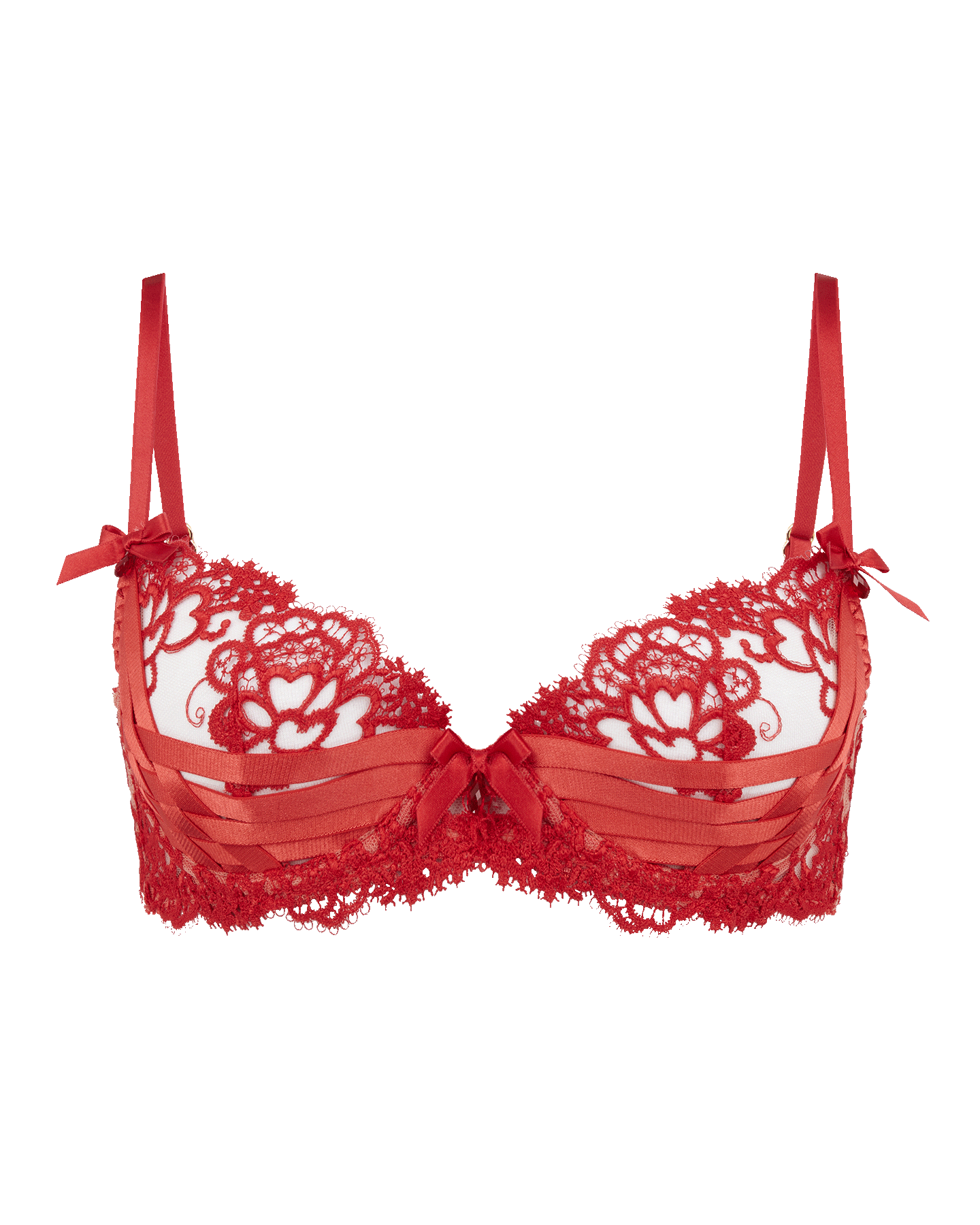Dioni Plunge Underwired Bra in Red | By Agent Provocateur