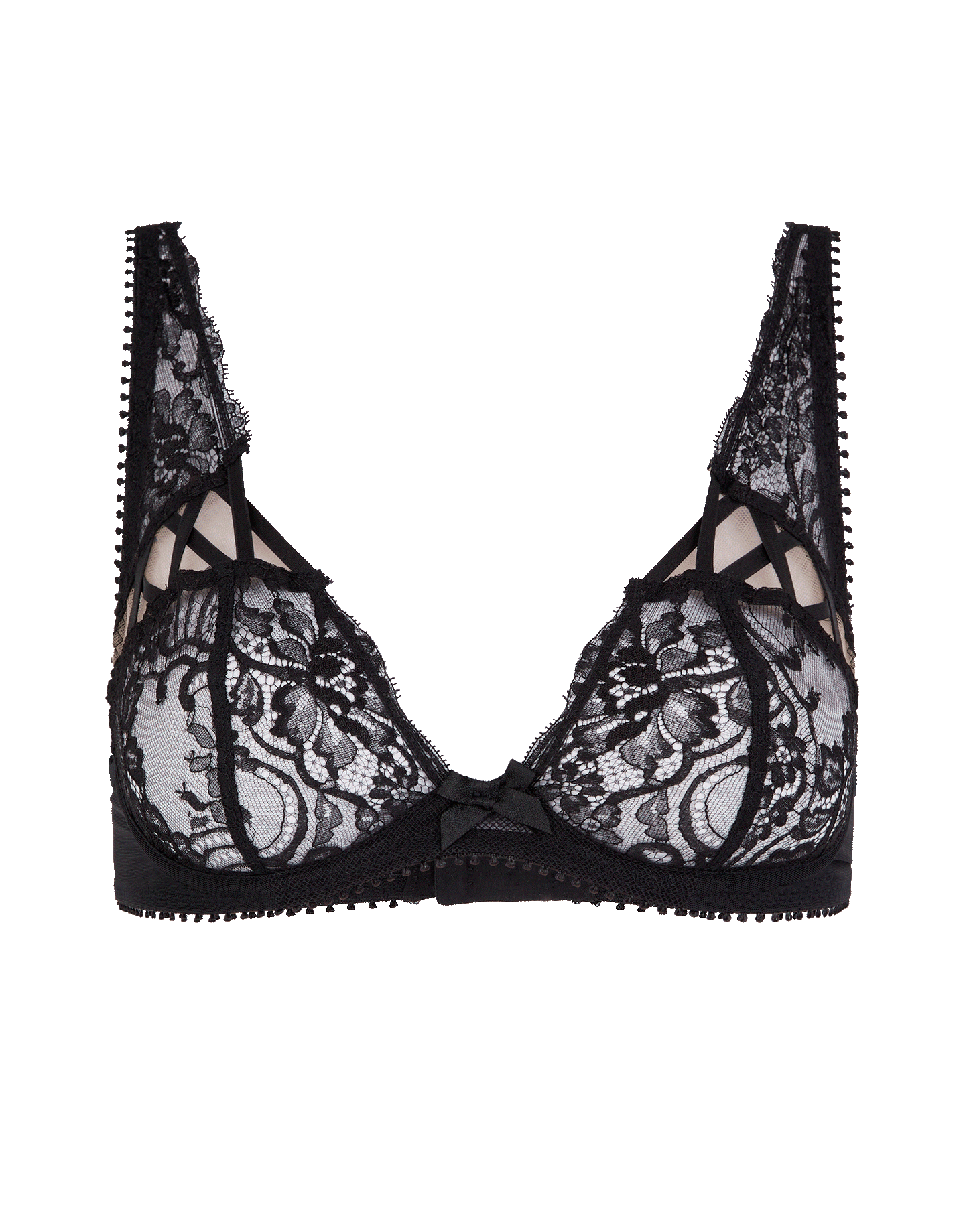 AGENT PROVOCATEUR Brianna embellished metallic coated corded lace