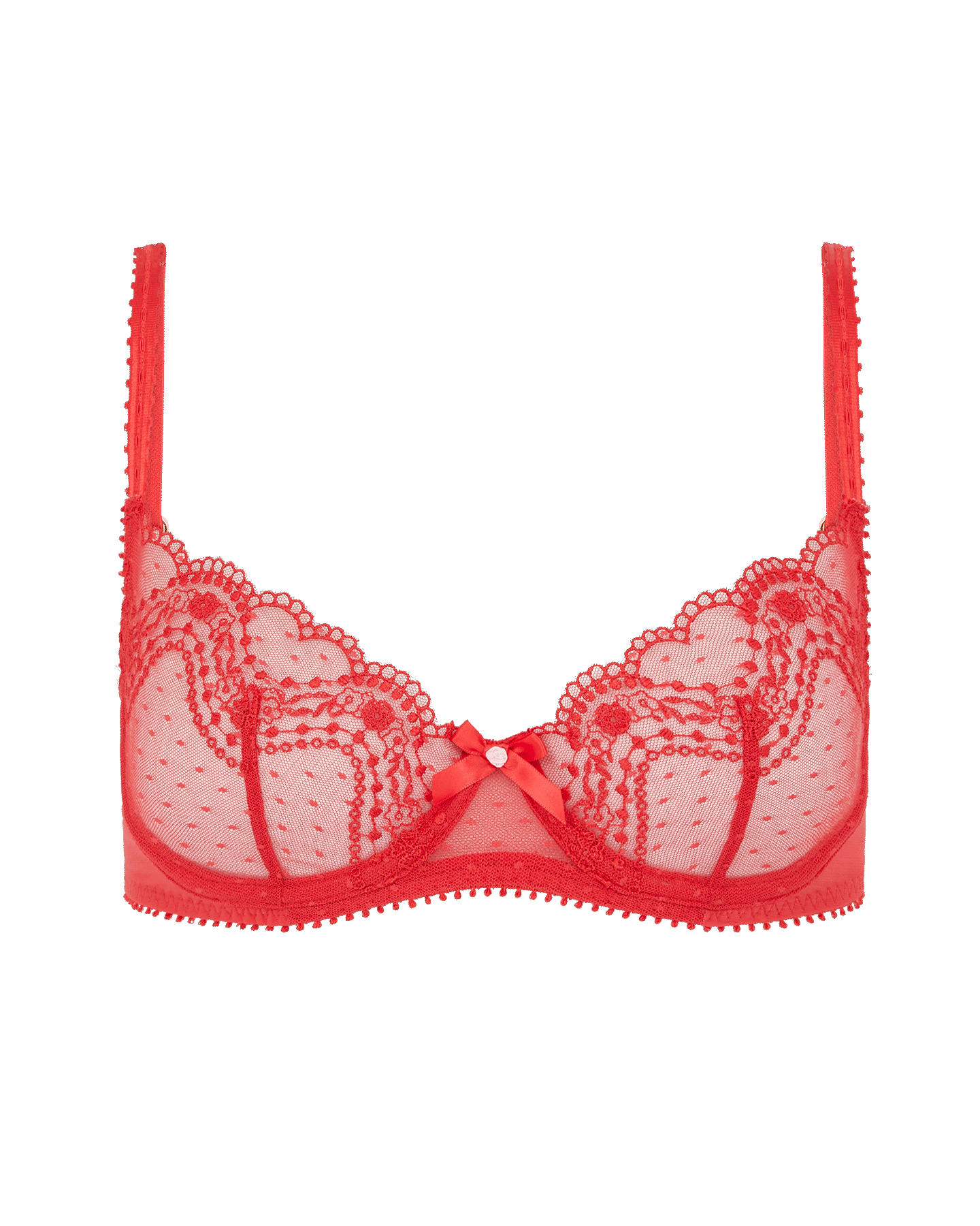 Buy Makclan The Front Open Lace Underwired Plunge Bra - Red online