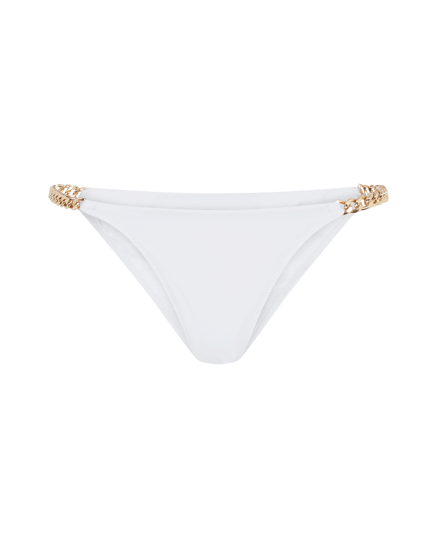 Trixy Bikini Bottom in White/Gold | By Agent Provocateur