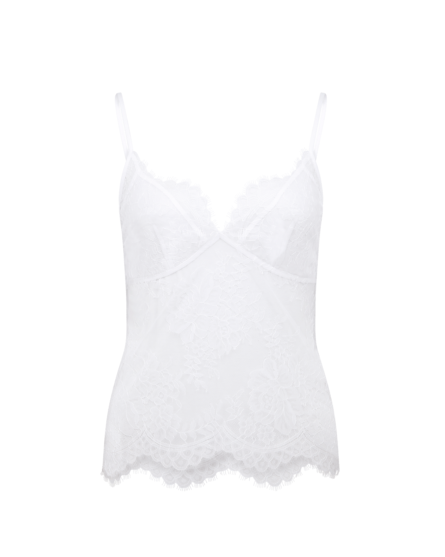 FULL LACY SEXY TRANSAPARENT CAMISOLE WITH LIGHTLY PADDED