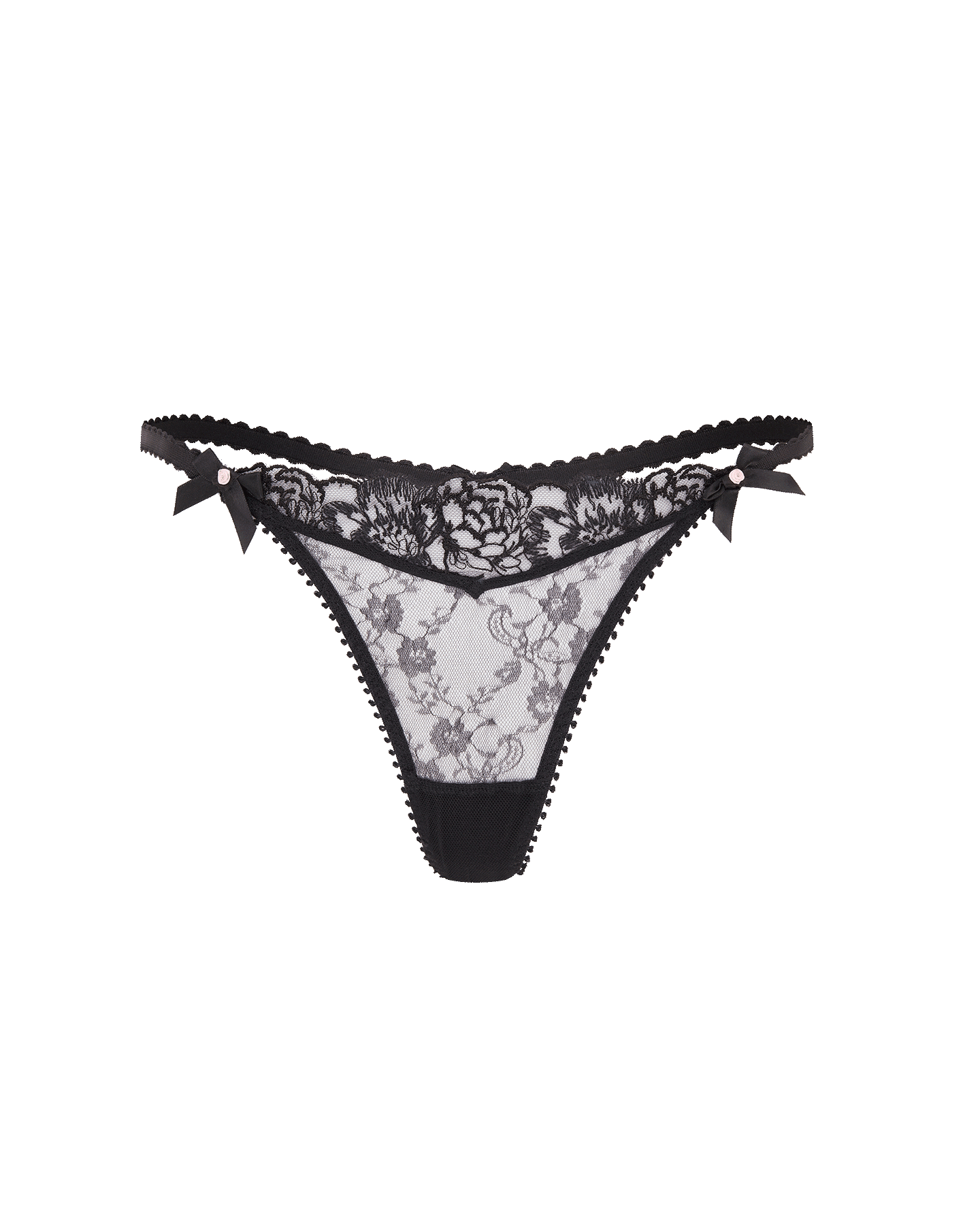 Edwina Thong in Black | By Agent Provocateur