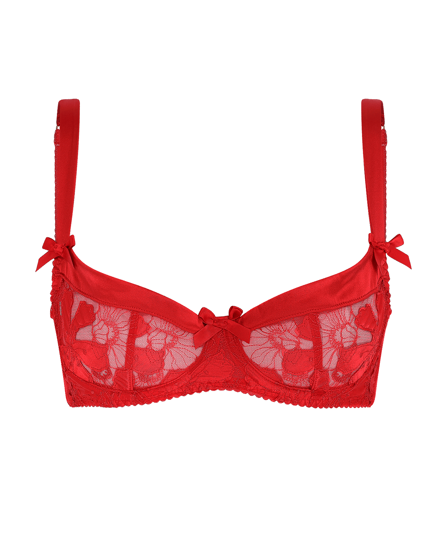 Adore Me Women's Colete Balconette Bra 38d / Printed Lace C06 Red. : Target