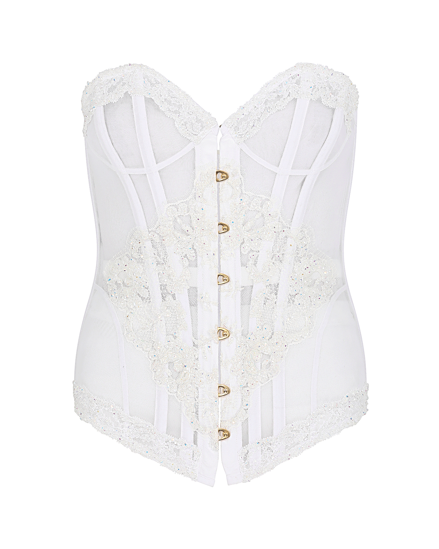 Corset with Leavers Lace