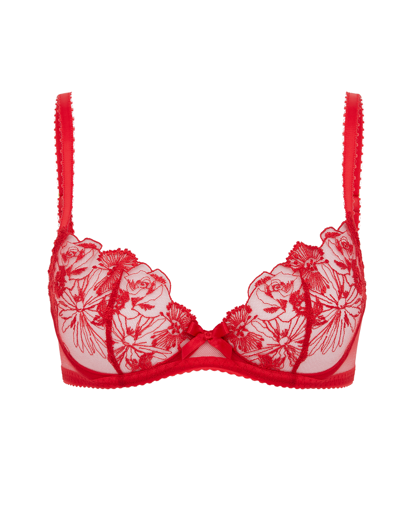Jayce Plunge Underwired Bra in Red | Agent Provocateur Outlet