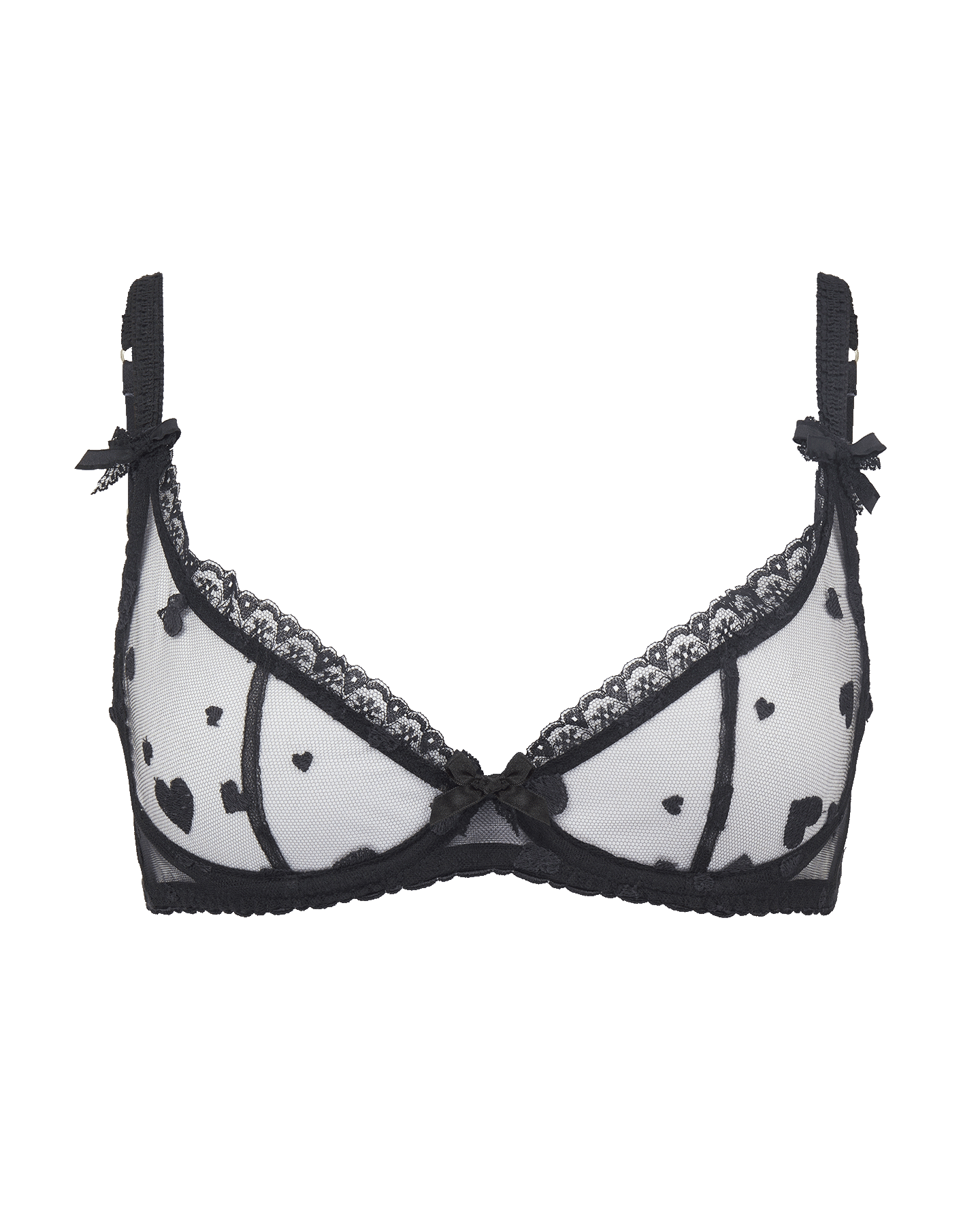 GORGEOUS Black Sexy Demi Coverage Underwired Padded Bra