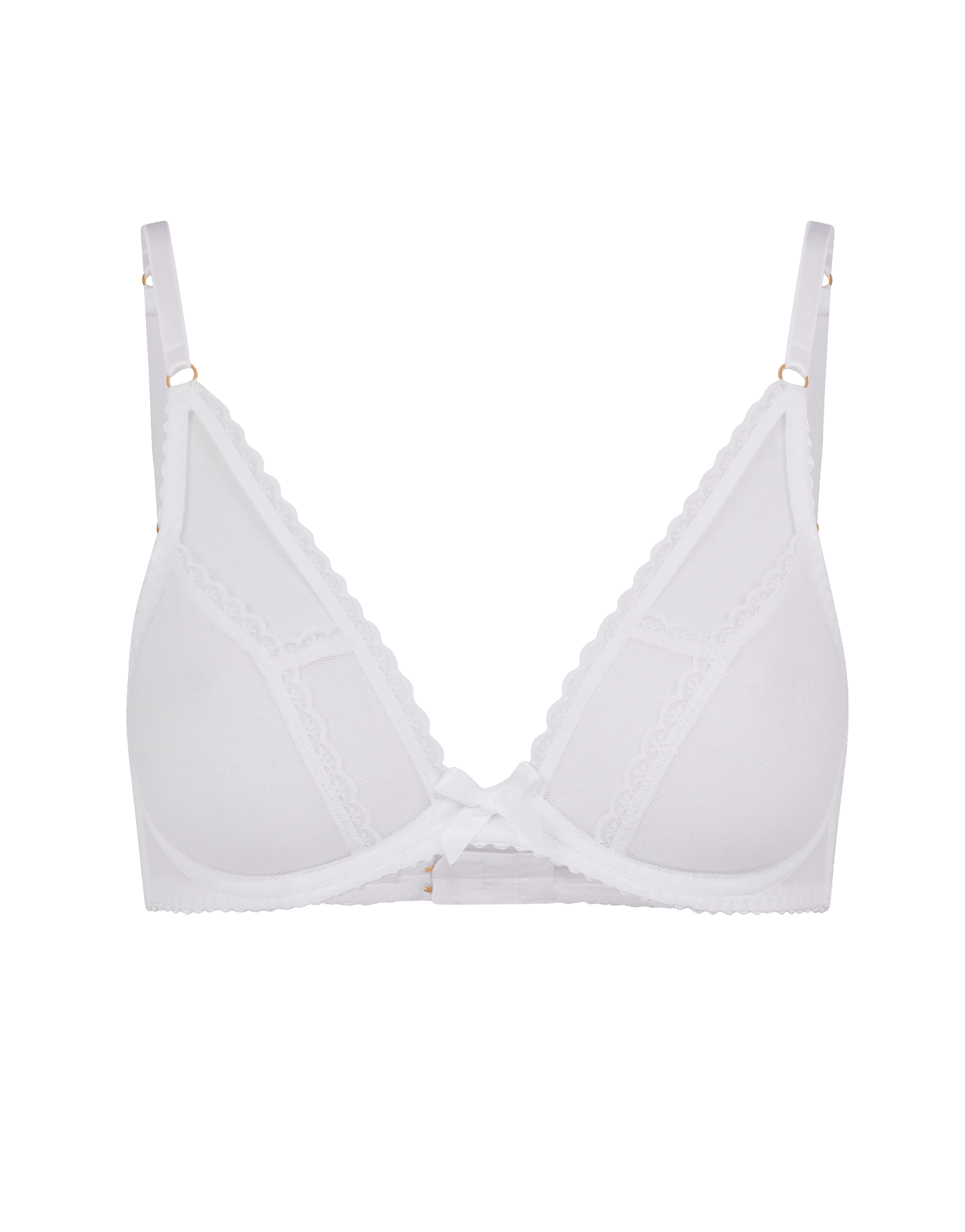 Buy PrettyCat Plunge Wired Demi Coverage Push-Up Bra - White at Rs.447  online