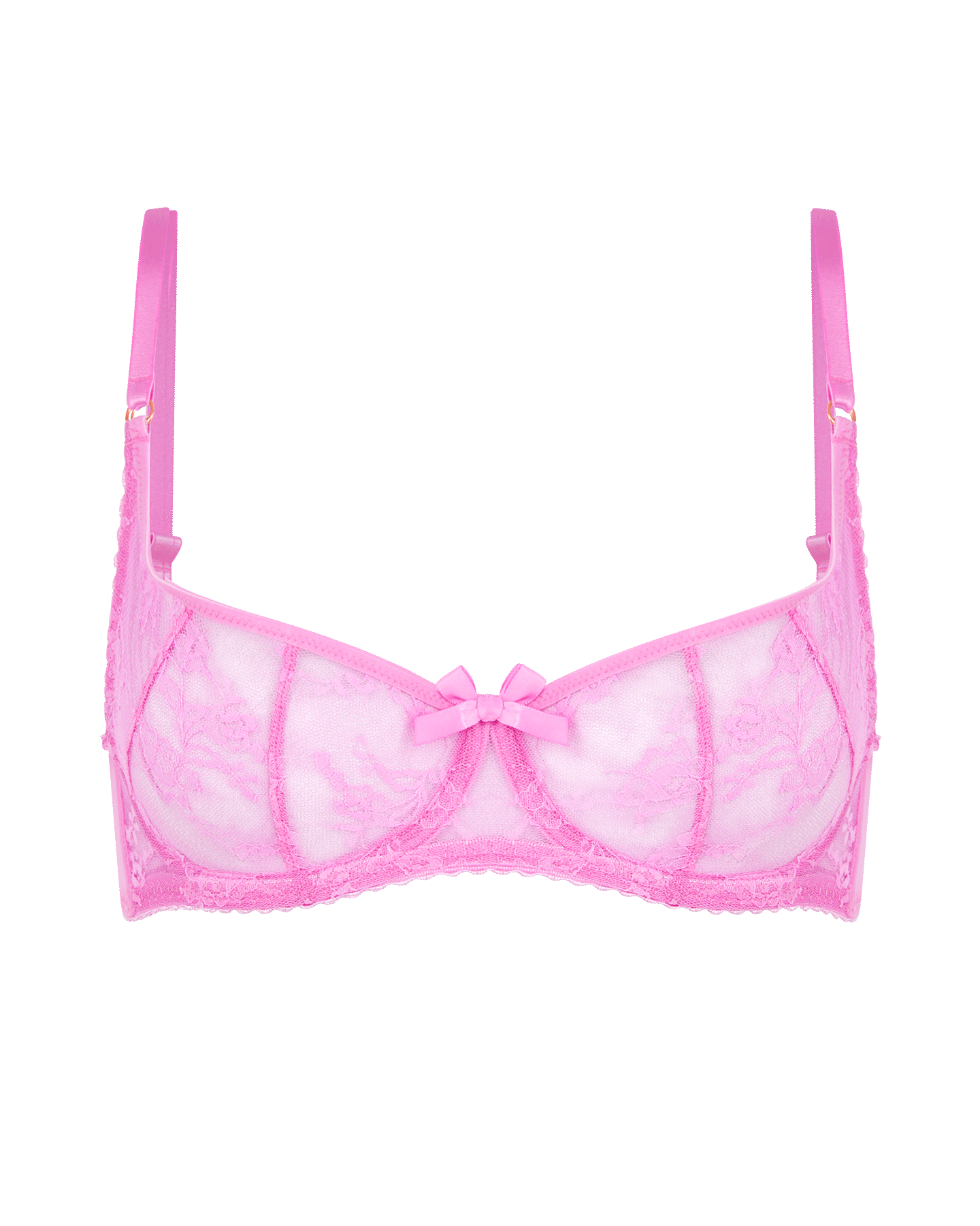 Agent Provocateur Francoise Black Pink Lace Bra Suspender Brief Set 34A XS  M
