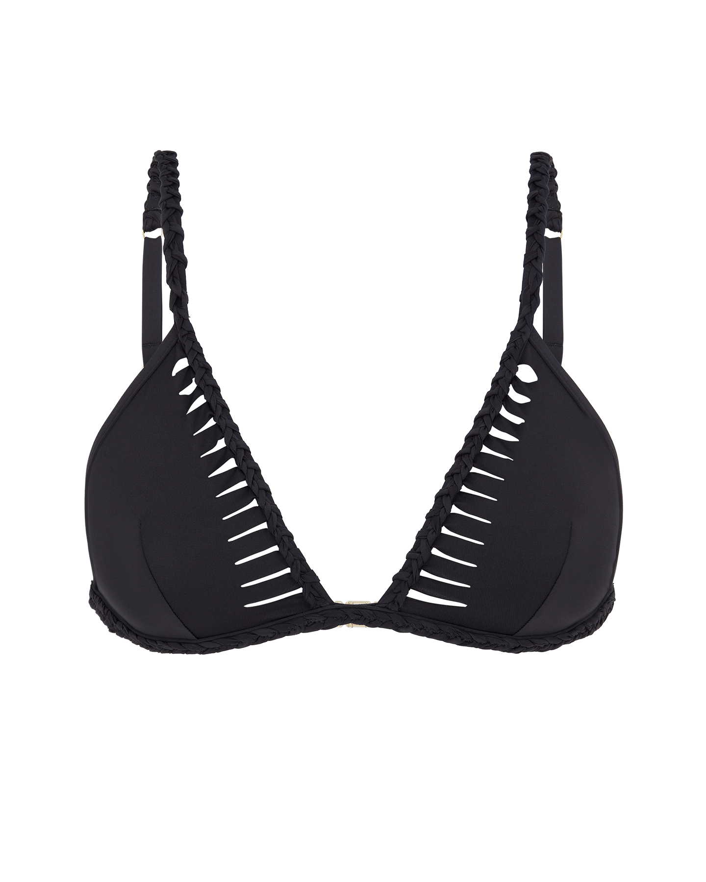 PMUYBHF Female Underwire Bikini Tops for Women Large Bust Women Casual  Solid Hollow Strap Bikini Swimwear Bathing Two Piece Swimsuit Black M
