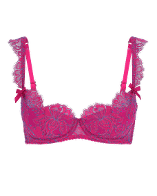 Queenie Sateen Agent Provocator Pink & Black Lace Lingerie Set – FANS UTOPIA