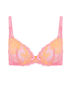 Cyrene Plunge Underwired Bra in Baby Blue/Pink | By Agent Provocateur