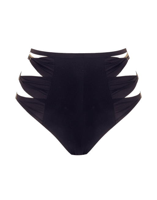 FERGIE High Neck Swimsuit One Piece Bikini - Black – Pomkin