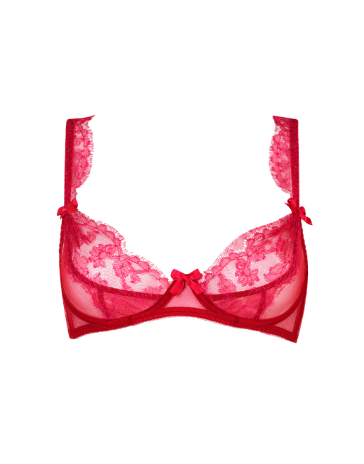 Willa Plunge Non Padded Bra in Red | By Agent Provocateur