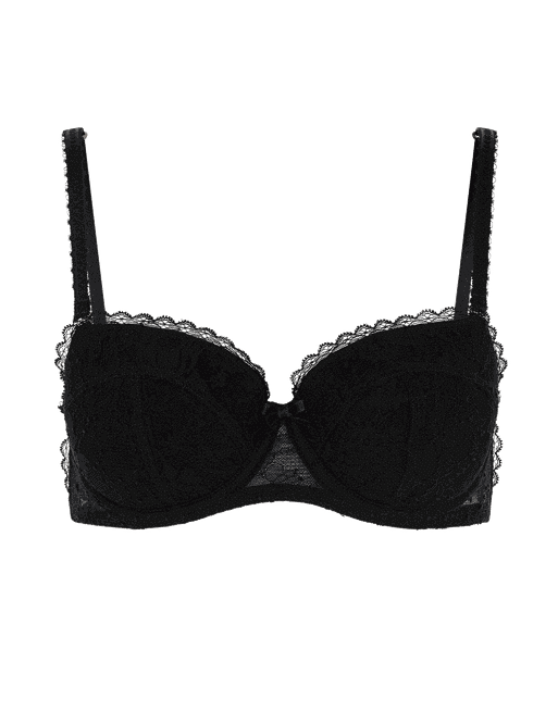 Hinda Balconette Strapless Underwired Bra in Black | Agent Provocateur