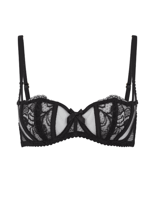 Rozlyn Balconette Underwired Bra in Black | Agent Provocateur All