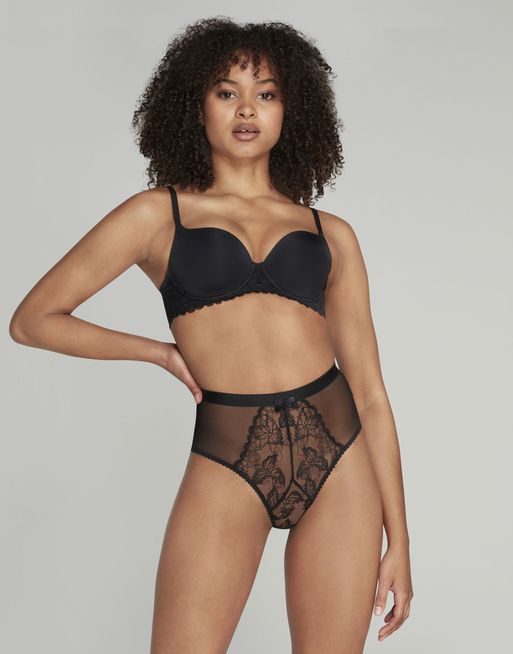 Leni High Waisted Brief in Black