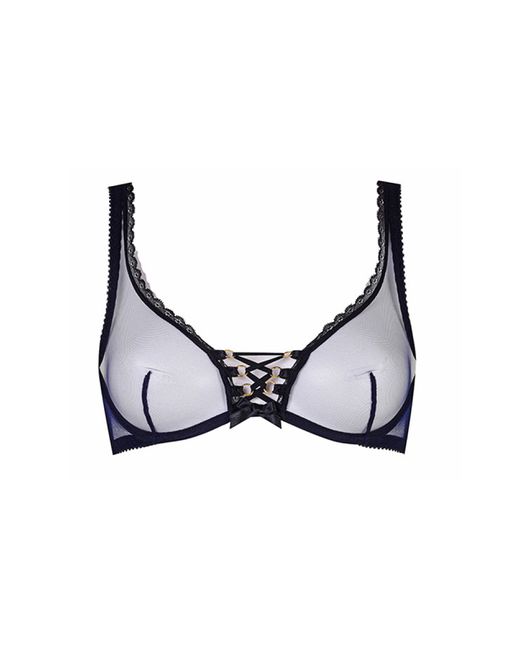 Blue WOMAN Fall in Love Lace Detailed Filled Push Up Bra