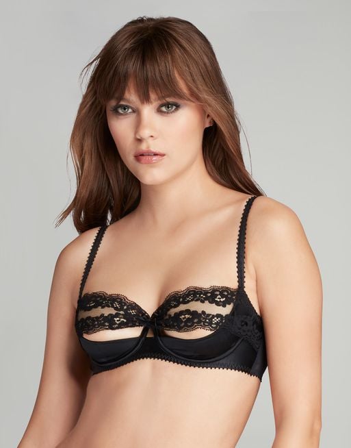 Agent Provocateur Lacy Leavers Lace and Silk-Satin Underwired