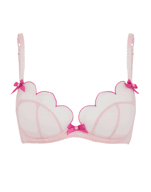 Candy pink sheer convertible bra