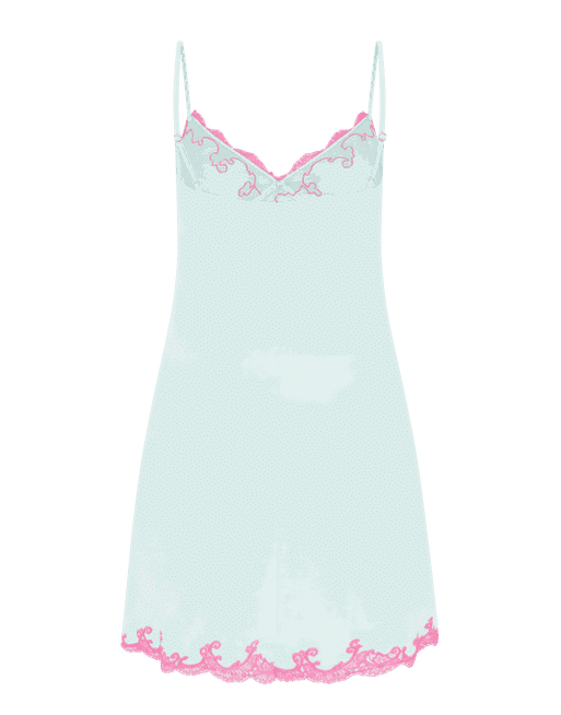 Vintage Pink Lace Trim Underwear Chemise Night Gown Slip Dress S -   Canada