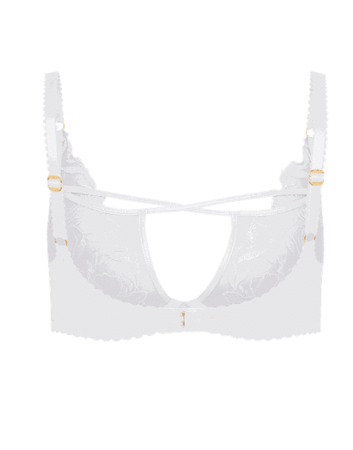 Ozella Plunge Underwired Bra in White