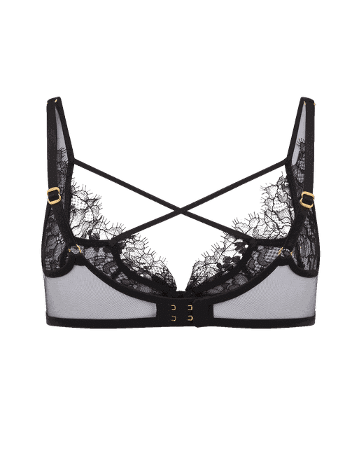Sparkle Plunge Underwired Bra in Black | Agent Provocateur Outlet