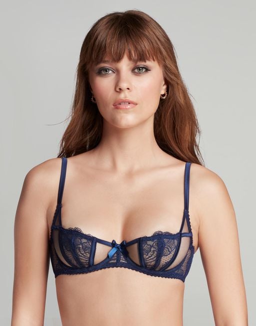 Agent Provocateur Petunia Balconette Underwired Bra White/Blush/Baby Pink –  Naughty Knickers
