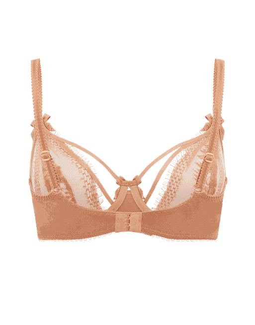 AGENT PROVOCATEUR Molly lace-trimmed stretch-silk satin underwired