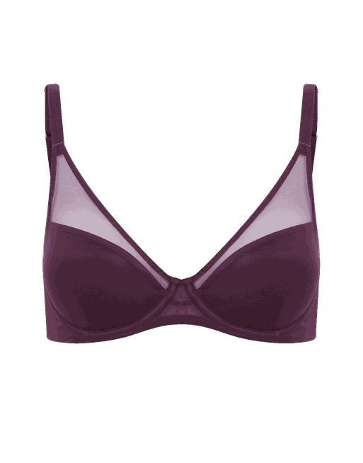 Lucky Padded Plunge Underwired Bra in Red