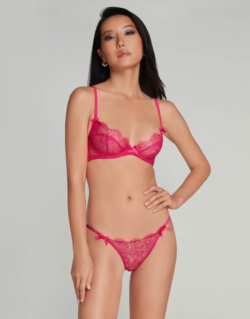 Agent Provocateur, Lorna Bow-embellished Embroidered Tulle Underwired Soft- cup Bra, Pink, 32A,34A,32B,34B,36B,32C,34C,36C,38C,32D,34D,36D,38D,32DD,34DD,36DD,38DD,32E,34E,36E,38E,32F,34F,36F