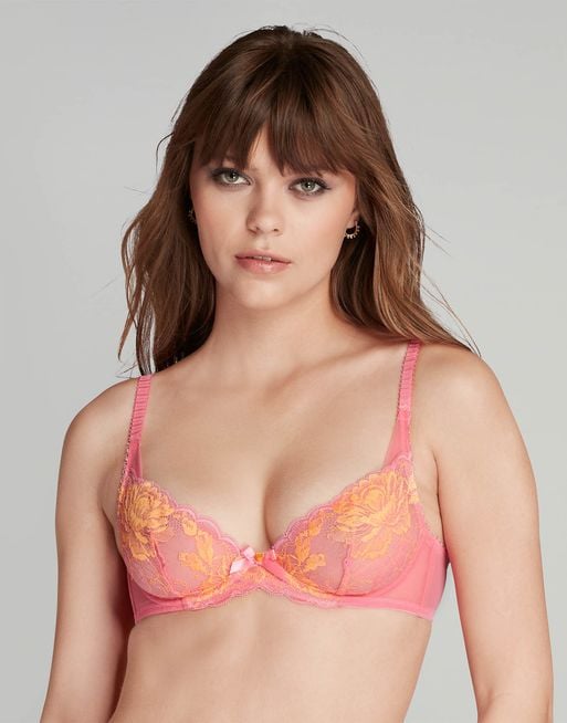 Molly Plunge Underwired Bra in Mint/Pink | By Agent Provocateur patest