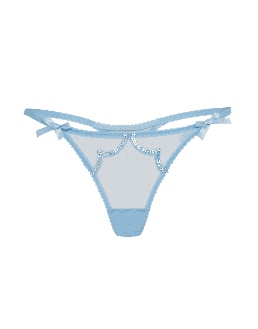 Blue High-waisted Thongs – Pikaluna