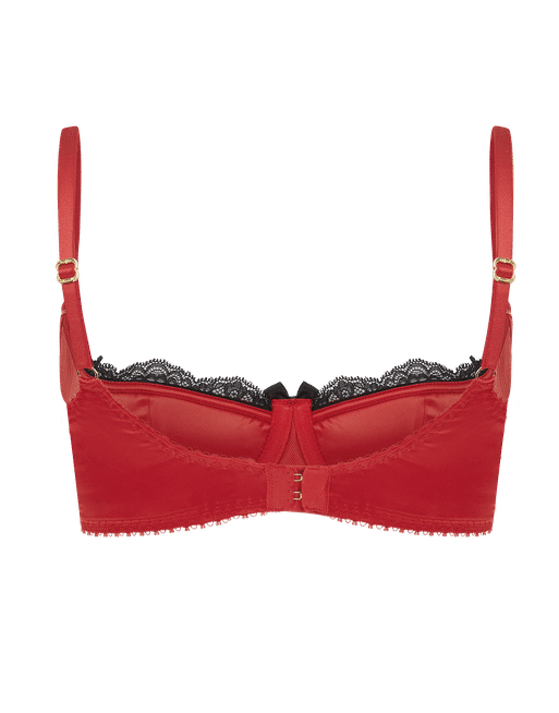 Bow for Bra Satin RED in Polyester -  UK