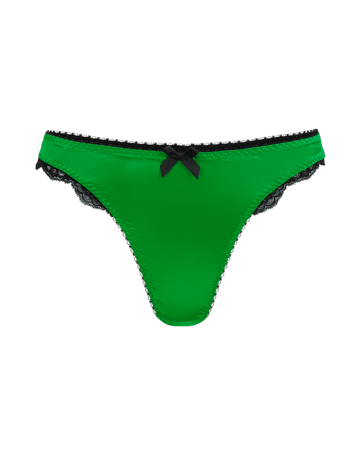 Sloane Thong in Green/Black | By Agent Provocateur