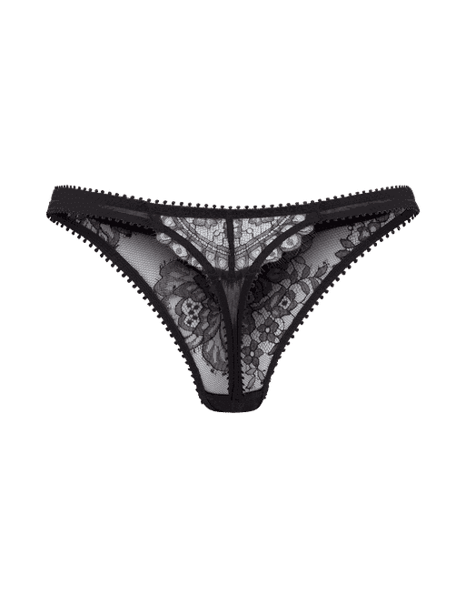 Lacy Thong in Black  By Agent Provocateur Outlet