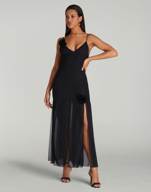 L'agent Agent Provocateur Holly Sheer Night Gown in Black RRP £125