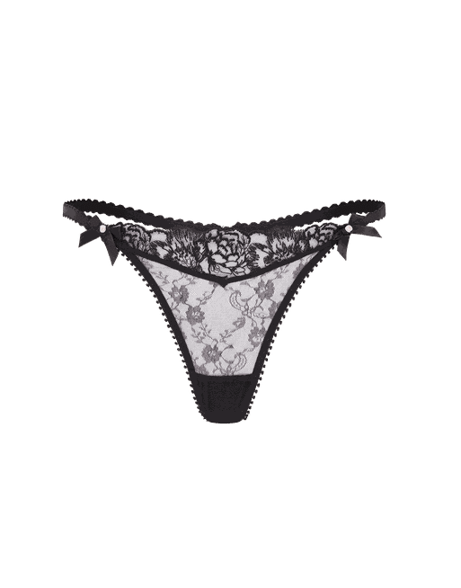 Andriana Hipster Thong - Pavement With Black - $7.80 - CHANGE Lingerie