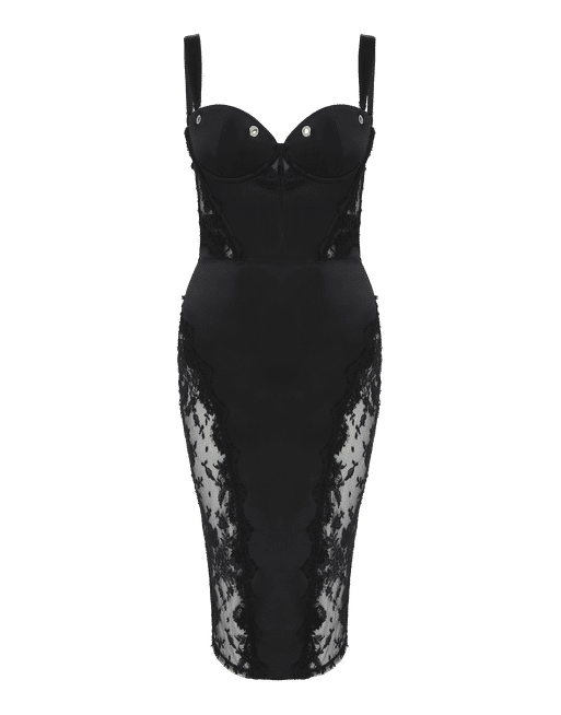 Gorgeous Black Lace Dress - Strapless Dress - Bodycon Dress - LBD