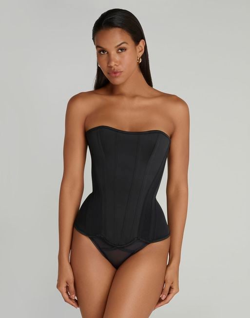 Scarlie Corset in Black  By Agent Provocateur All Clothing & Loungewear