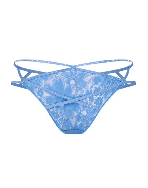 New Look satin thong in light blue