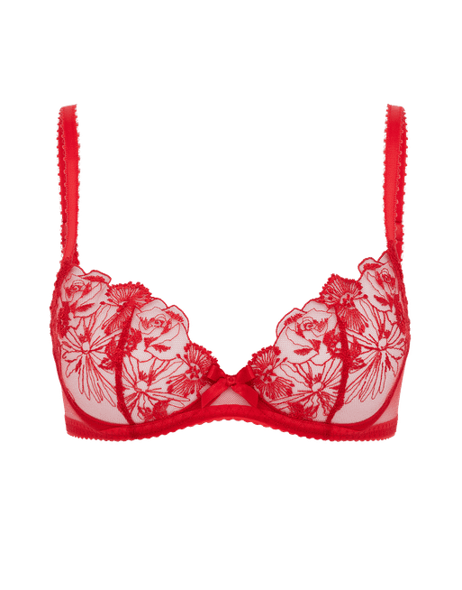 Buy Red Floral Lace Underwired Bra 36B, Bras