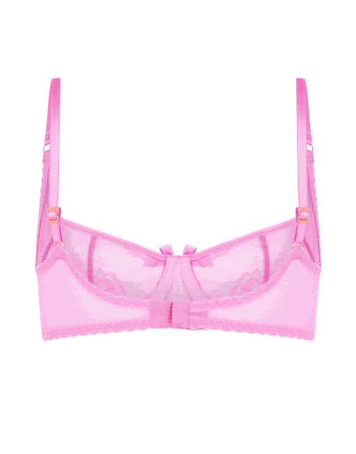 I.D. Sarrieri Emma Corded Lace And Tulle Underwired Balconette Bra - Pink -  ShopStyle